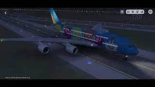 Emirates A380 arriving in Parage airport