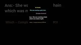 ★ She was wearing a gold chain. [ Complex Sentence ]