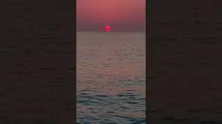 Red ball of fire #beach #Ocean #Sunrise #Glorious