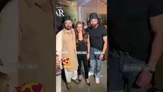 esha deol with sunny and bobby deol | #eshadeol hosts special screening of Gadar 2 | #sunnydeol