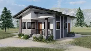 56 sqm. l 8m x 7m l Simple House Design with 2 Bedrooms
