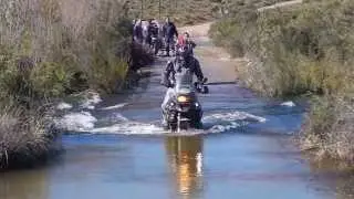 Crossing a fast-flowing river in the Cedarberg