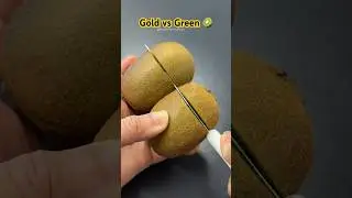 Fruit Cutting Gold or Green KiWi ?? 🥝🥝😱😱 #shorts #satisfying #fruitcutting #fruit #food #enjoy
