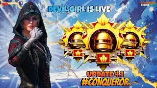 🔴 New Update 4.1 WITH ME DEVIL GIRL IS LIVE RANK PUSH #shortlive #explore #pubg # BGMI