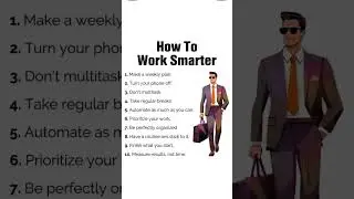 How to Work Smarter #psycholgyfacts #humanbehavior #humannature #psychology #smartwork #work #income