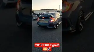 2019 Honda Civic TypeR FK8 K20C1 cold start into the sunset #hondacivictyper #civicturbo #jdmvip