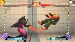 SSF4 Japanese: Momochi (Ken) vs GENIUS K127 (Claw) - Taunting... pays off?