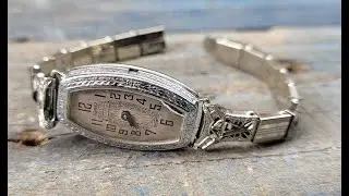 SUPER RARE 1920's - BULOVA PRINCINE - 14k Gold Filled Ladies Wrist Watch - RUNS!