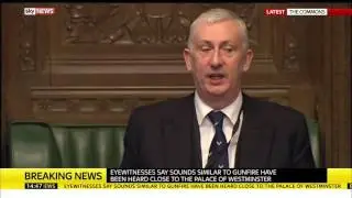 PARLIAMENT ATTACKED  Moment House of Commons was suspended
