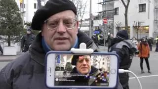 Michael Stecher berichtet live aus K&ouml;ln, wo die Meinungsfreiheit mit 1000 Polizisten gesch&uuml;tzt wird