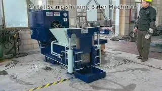 Scrap Metal Shavings Baling Machine#scrapmetal #shavings #baler #balermachine #recycle #iron