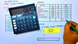 Cost of Living Index Number: Statistics