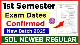 DU SOL First Semester Exam Date Confirmed 2025-26 | Sol 1st Semester Exam Date 2025 | College Update