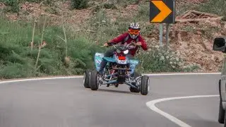 ELE FEZ DRIFT NA ESTRADA DE MOTO 4/ YAMAHA WARRIOR 350