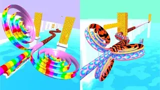 Spiral Rider! Very Satisfying And Relaxing ASMR Slicing Game