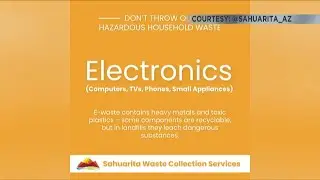 Town of Sahuarita advises residents of drop-off locations to safely dispose materials