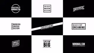 Dynamic Typography After Effects Templates