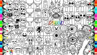 Incredibox Sprunki Coloring Pages Mix / How to Color Sprunki Phase 1 to Phase 12 / NCS Music