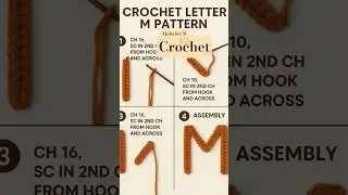 crochet letter M #crochetpattern
