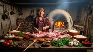 Cooking Goat Stuffed with Rice in a Wood-Fired Oven: The Meat Melts in Your Mouth!