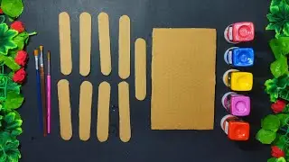 Best Out Of Waste Cardboard/Wall Hanging Flower Vase Showpiece Making Idea/DIY Cardboard Crafts