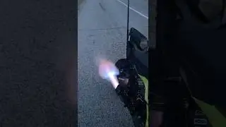 2023 Kawasaki zx6r shooting flames #shorts #flame #kawasaki #kawasakizx6r #bike #zx6r #ninjah2r