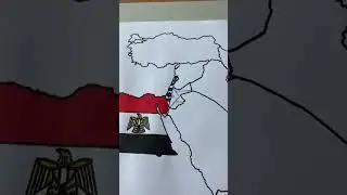 JORDAN 🇯🇴 Drawing Jordan in my Middle East Map #flag #map #shorts #jordan