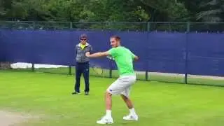 Viktor Troicki practice session (short clip) Aegon Open Nottingham 2015