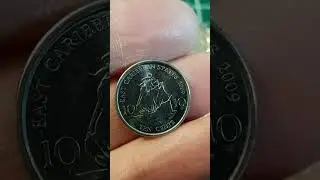 It must have sailed to Canada. Cool Caribbean Coin with a boat! #coins #coinrollhunting #shorts