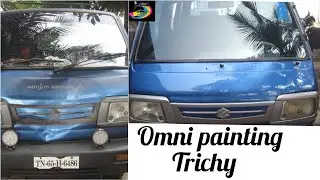 we painted this accidental omni, front painting!! blue metalic colour.