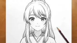 How to Draw a Cute Anime Girl | Easy Pencil Sketch