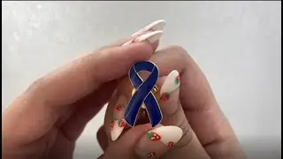 Blue Prostate and Colon Cancer Awareness Ribbon Pin