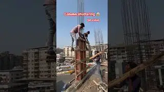 Column shuttering construction work plywood #shorts #trending #viral #yt #construction #shuttering