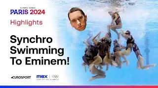 Spain Synchronised Swimming x Eminem = The combo you didn't know you needed 😂 #Paris2024 #olympics