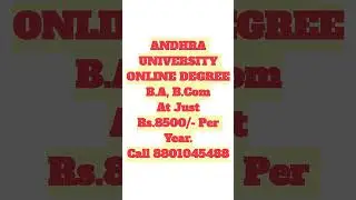 Andhra University Online Degree | BA, B.Com for Housewives, Students & Employees @ ₹8500 Only!
