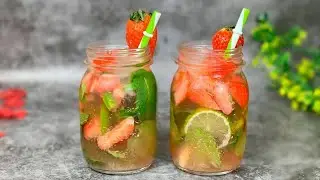 TASTIEST VIRGIN STRAWBERRY MOJITO | Valentine dinner ideas | Valentine series #Esp3 |Debzies Delight