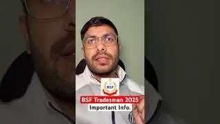 BSF Tradesman 2025 | BSF Tradesman Exam Date | BSF Tradesman NSQF Level 1 Certificate |#bsftradesman
