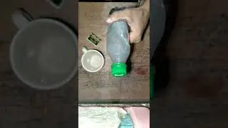 Cloud in a plastic battle experiment,for school purposes only...