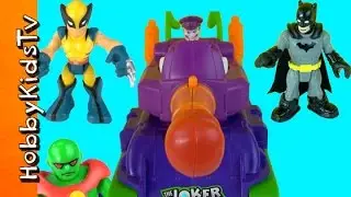 Batman and Wolverine Vs Joker and Aliens! Imaginext Toys HobbyKidsTV