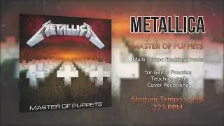 METALLICA - Master of Puppets - 105% Tempo (223 BPM) Backing Track