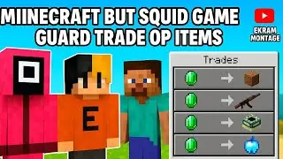 MINECRAFT BUT SQUID GAME GUARD TRADE OP ITEM'S 😀 And beat ENDER DRAGON#video#viral#minecraft#gaming 