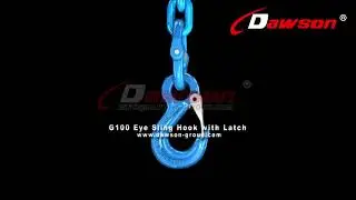HOW TO USE DAWSON GROUP G100 FORGED ALLOY STEEL EYE SLING HOOK WITH LATCH FOR CHAIN SLINGS
