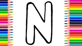 How to Draw Letter N | Aplhabets #littlearthands #artforkids #drawing #nurseryrhymes
