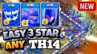 Th14 Golem Bowler Witch Attack With 6 Bat Spell | Best Th14 Attack Strategy in Clash of Clans