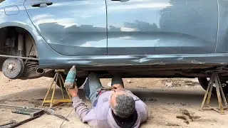 ‏سمكرة العتبة على البارد باحسن طريقة وليد التنين سيارة فيات تيبو ￼
