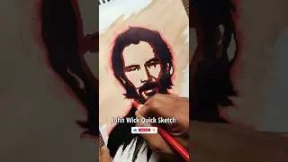 John Wick quick sketch 🖍️💫 | #shorts #johnwick #art #drawing #youtubeshorts #viralshorts