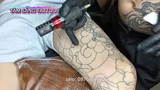 Xăm nhật cổ kín chân, buổi đánh khối chuyển tông.