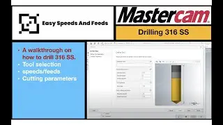 Peck Drill Tutorial - Mastercam 2020 - 316 Stainless Steel