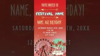 Festival Video Invitation by Hostessy - Easy, Editable Invites now Available at www.Hostessy.io
