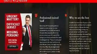 Process Server Riverside Ca. (Rush Service Available) (951) 472-8539